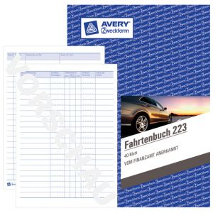 Avery Zweckform Fahrtenbuch A6 Design 48Bl.